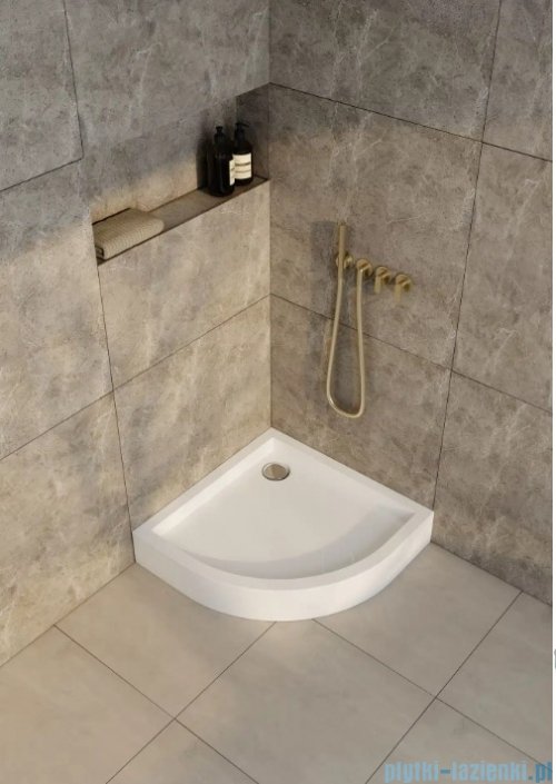 Schedpol Schedline Favory Plus brodzik półokrągły 80x80x16cm Biały 3ST.F1O-8080