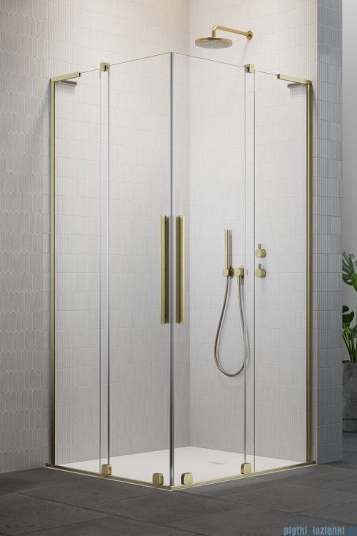 Radaway Furo SL Brushed Gold KDD kabina 80x80cm szczotkowane złoto 10305080-99-01L/10305080-99-01R