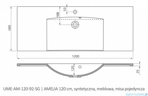 Oristo Skagen szafka z umywalką wisząca 119x50x45 piaskowy mat OR49-SD1S-120-10/UME-AM-120-92-C