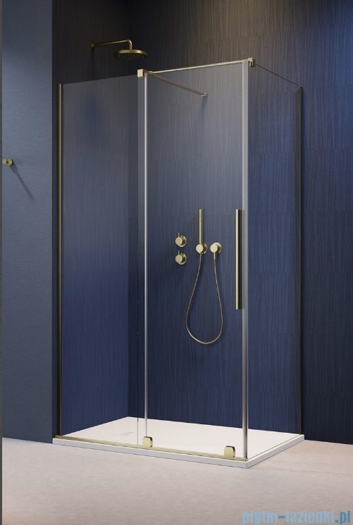 Radaway Furo Kdj Brushed Gold kabina 110x100cm lewa szczotkowane złoto 10104572-99-01L/10110530-01-01/10113100-01-01