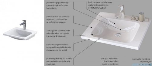 Oristo Siena szafka z umywalką 60x50x46 czarny mat OR45-SD2S-60-8/UME-CE-60-91