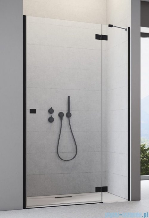 Radaway Essenza 8 Black Dwj drzwi wnękowe 130cm prawe czarny mat/szkło przejrzyste 10480812-01-01R/10460437-54-01R
