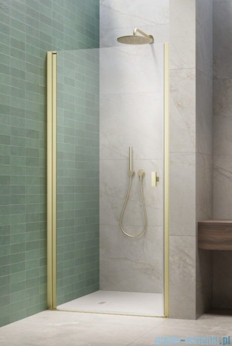 Radaway Nes Brushed Light Gold Dwj I Drzwi wnękowe 70cm lewe szczotkowane jasne złoto szkło przejrzyste 10026070-98-01L
