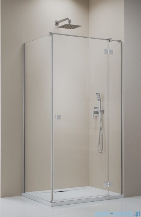 Radaway Essenza Kdj Brushed Nickel kabina 80x70cm prawa szczotkowany nikiel 1385043-91-01R/1384048-01-01