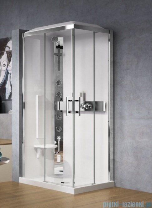 Novellini Glax 3 kabina standard 100x80 lewa srebrny GL3A109SM-1B