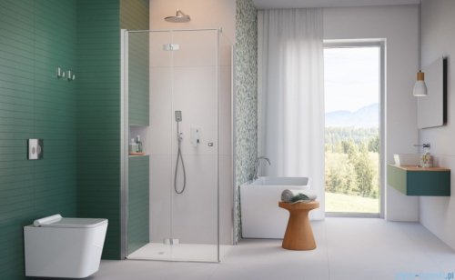 Radaway Fuenta Kdj B kabina 90x80cm lewa chrom połysk szkło przejrzyste 1384082-01-01L/1384051-01-01