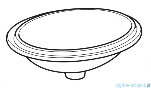 Geberit VariForm Umywalka bez przelewu 49,5x42cm szkliwiony spód 500.751.01.2