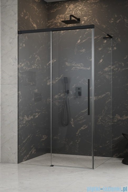 Radaway Idea 8 QL Black Kdj kabina 100x100cm lewa czarny mat/szkło przejrzyste 10550517-54-01L/10350453-01-01/10360100-01-01R