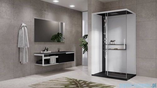 Novellini Glax 2 2.0 kabina z hydromasażem 120x90 lewa czarna G222P290ST1-1HU