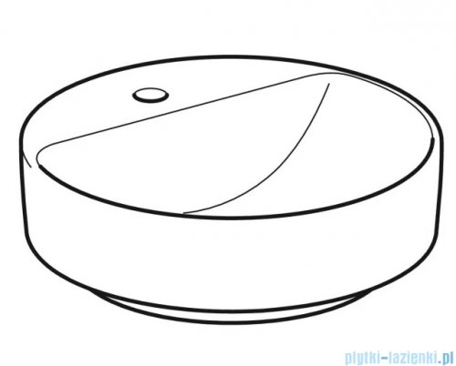 Geberit VariForm Umywalka okrągła z półką, bez przelewu 45cm 500.770.01.2