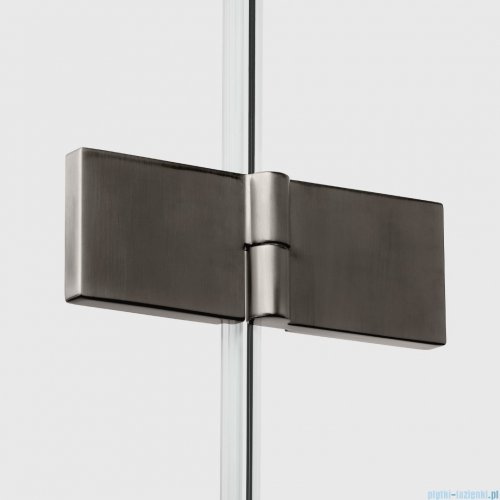New Trendy Nesta Gunmetal Brushed kabina 100x90x200 cm lewa wspornik równoległy grafit szczotkowany/szkło przejrzyste K-4710