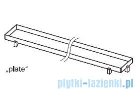 Tece Ruszt prosty Plate ze stali nierdzewnej Tecedrainline do wypełnienia płytkami 100 cm połysk 6.010.70