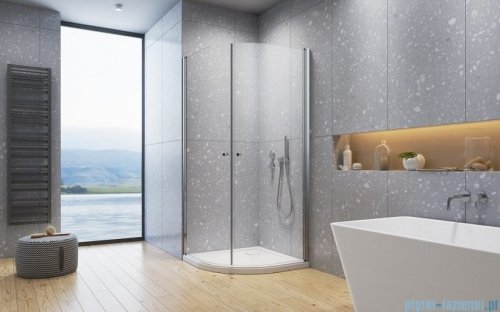 Radaway Eos PDD I kabina półokrągła 80x80 przejrzyste 137613-01-01