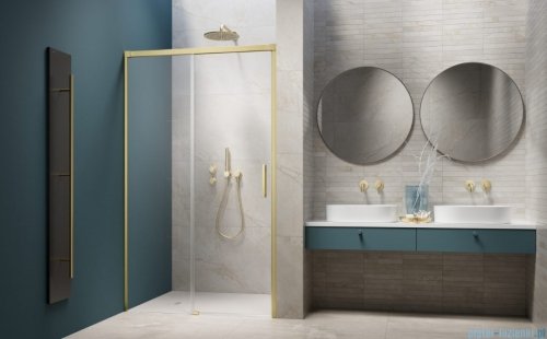 Radaway Idea 6 DWJ Brushed Light Gold drzwi wnękowe 150cm lewe szczotkowane jasne złoto 387019-98-01L