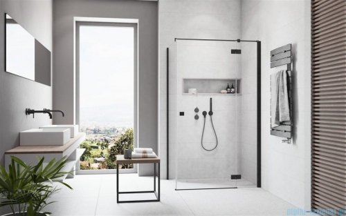 Radaway Essenza New Black Kdj kabina 120x70cm prawa szkło przejrzyste 385042-54-01R/384048-54-01