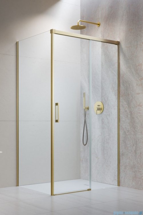 Radaway Idea Kdj Brushed Gold kabina 140x80cm prawa szczotkowane złoto 387044-99-01R/387051-99-01L