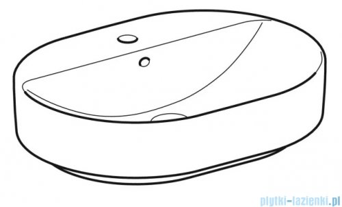 Geberit VariForm Umywalka owalna z półką, z przelewem 60x45cm 500.777.01.2