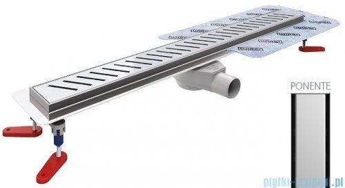 Wiper New Premium Ponente Odpływ liniowy z kołnierzem 70 cm syfon drop 35 szlif 500.0102.02.070