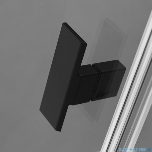 Radaway Nes Black Dwj II drzwi wnękowe 100cm lewe czarny mat/szkło przejrzyste 10036100-54-01L