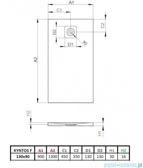 Radaway Kyntos F brodzik 130x90cm czarny HKF13090-54