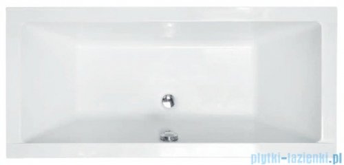Besco Quadro 170x75cm wanna prostokątna + obudowa CZARNY mat + syfon CZARNY #WAQ-170-PK/#OAQ-170-PKC/19977