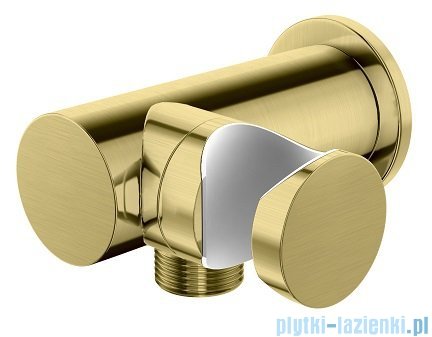 Kohlman Experience Brushed Gold zestaw prysznicowy z deszczownicą kwadratową 30x30 cm złoto szczotkowane QW210EGDBQ30