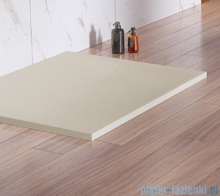New Trendy Nex Shade brodzik konglomeratowy prostokątny 110x90x3,5 cm beżowy B-0491