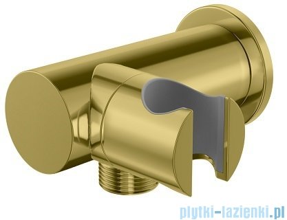 Kohlman Experience Gold zestaw prysznicowy z deszczownicą kwadratową 25x25 cm złoty połysk QW210EGDQ25