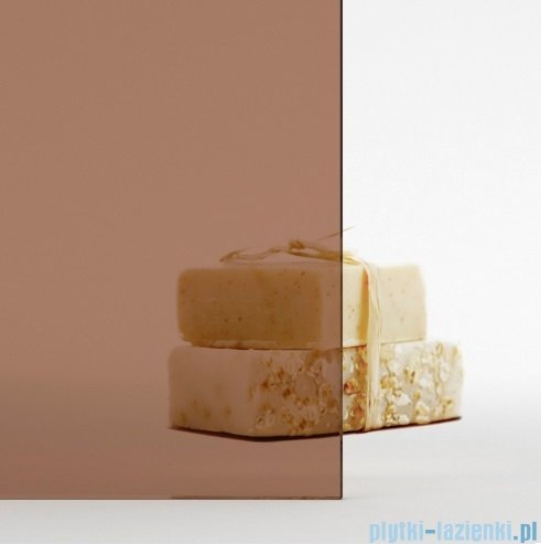 Radaway Nes 6 KDD B Brushed Light Gold kabina walk-in 80cm lewa szczotkowane jasne złoto szkło przejrzyste 10024080-98-01L