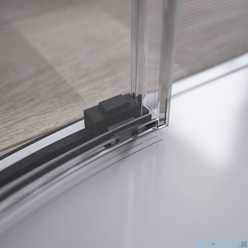 Radaway Idea Black Pdd kabina 80x90cm szkło czarny mat/szkło przejrzyste 387139-01-01/387150-54-01