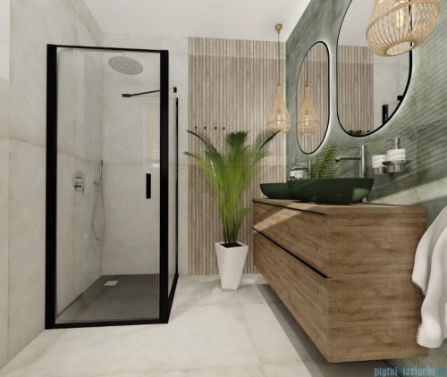 Vitalle NOLA drzwi wahadłowe 1-skrzydłowe lewe 100 cm czarne VN1WL100203PK
