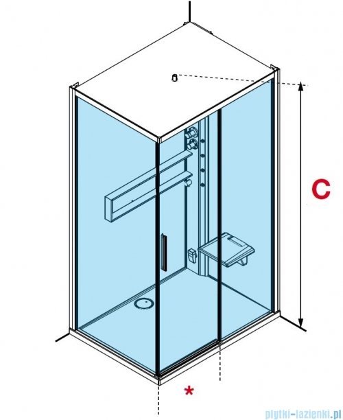 Novellini Glax 2 2.0 kabina z hydromasażem 120x90 prawa total biała G222P290DM1-1UU