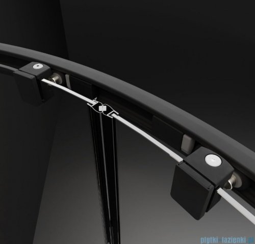 Radaway Premium Pro Black Kdd  kabina 100x90cm czarny mat/szkło przejrzyste 1017100-54-01L/1017090-54-01R