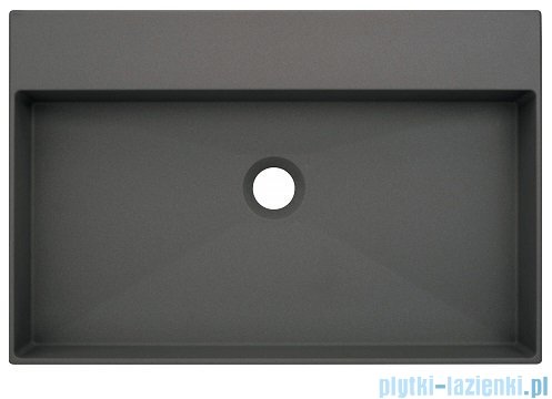 Deante Correo umywalka nablatowa granitowa 60x40 cm antracyt metalik CQR TU6S