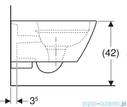 Geberit Smyle Square Miska wisząca Rimfree Keratect 500208018