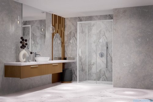 Radaway Idea White Kdj kabina 120x100cm prawa szkło przejrzyste 387042-04-01R/387052-04-01L