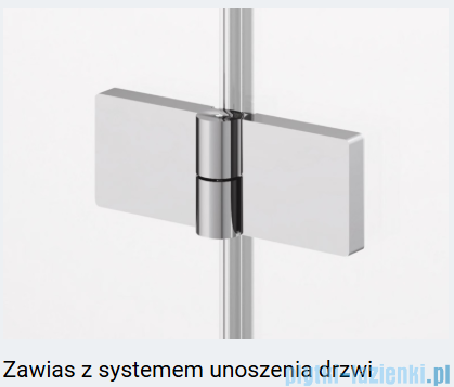 Ronal ANNEA AN13 Gunmetal szczotkowany Drzwi jednoczęściowe ze ścianką stałą w linii 110x200cm prawe grafit szczotkowany AN13D11002607