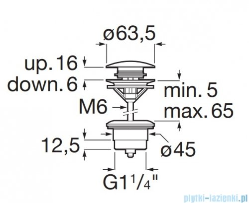 Roca  Aqua- korek klik-klak do umywalek A505401000