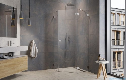 Radaway Essenza Ptj Brushed Nickel kabina pięciokątna 90x90cm prawa szczotkowany nikiel 1385010-91-01R/1385050-01-01