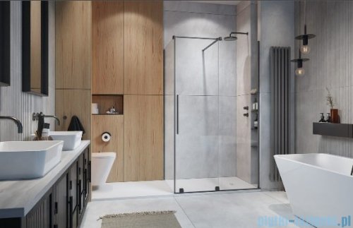 Radaway Furo Kdj Brushed GunMetal kabina 90x75cm prawa szczotkowany grafit 10104472-92-01R/10110430-01-01/10113075-01-01