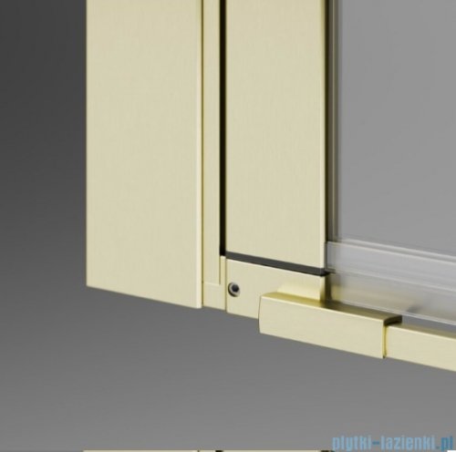 Radaway Nes KDD II Brushed Light Gold kabina walk-in 90cm prawa szczotkowane jasne złoto szkło przejrzyste 10031090-98-01R