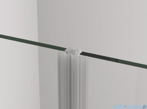 SanSwiss Cadura Black Line drzwi wahadłowe 75cm jednoczęściowe lewe z profilem przyściennym czarny mat CA1CG0750607