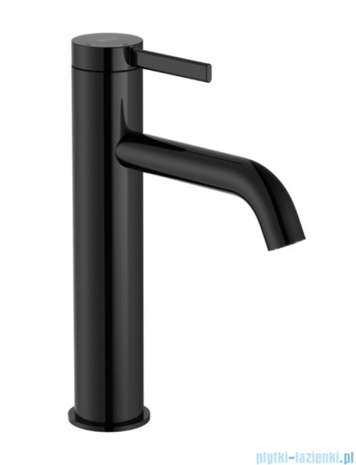 Roca Ona bateria umywalkowa sztorcowa medium Titanium Black z korkiem klik-klak EVERLUX-PVD A5A3C9ECN0