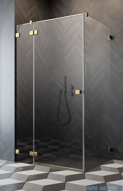 Radaway Essenza Pro Gold Kdj kabina 120x120cm lewa złoty połysk/szkło przejrzyste 10097120-09-01L/10098120-01-01