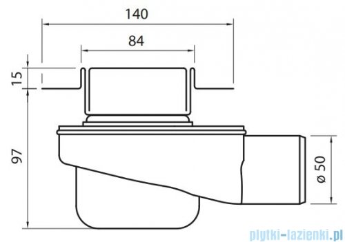 Wiper New Premium Pure Odpływ liniowy z kołnierzem 120 cm syfon drop 50 szlif 500.0172.02.120