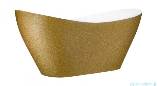 Besco Viya Glam srebrna 170x72cm wanna wolnostojąca + odpływ klik-klak #WMD-170-VS
