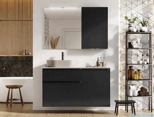 Elita Lofty szafka podumywalkowa 91x69x48cm czarny mat 168304