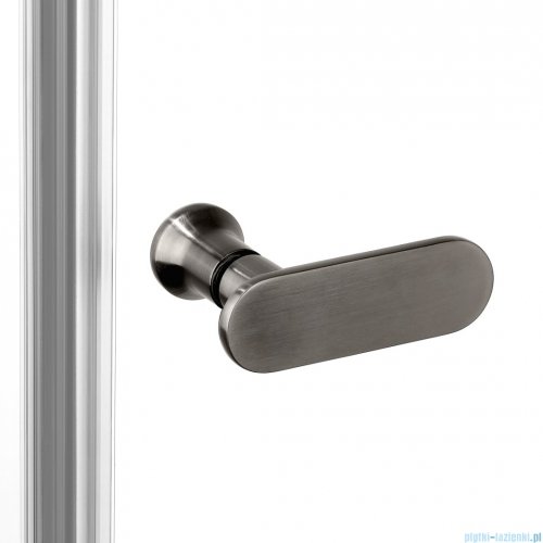 New Trendy New Soleo Gunmetal Brushed 100x90x195 cm kabina wspornik prosty grafit szczotkowany/szkło przejrzyste K-2145-WP