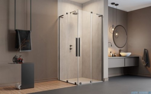 Radaway Furo SL Brushed GunMetal KDD kabina 90x100cm szczotkowany grafit 10305090-92-01L/10305100-92-01R