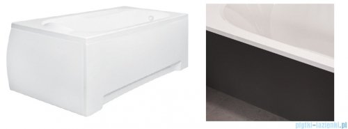 Besco Obudowa CZARNY mat do wanny 130x70 cm #OAP-130UNIC
